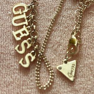 Guess Logo Necklace/Choker Gold Tone NWOT